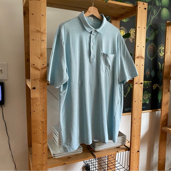 Johnnie-O Blue Antigua Heather Original Polo Shirt XXL - Picture 4 of 13